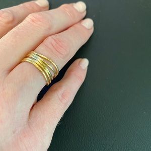 Elsa Peretti 18k solid gold Wave Ring from Tiffany’s
